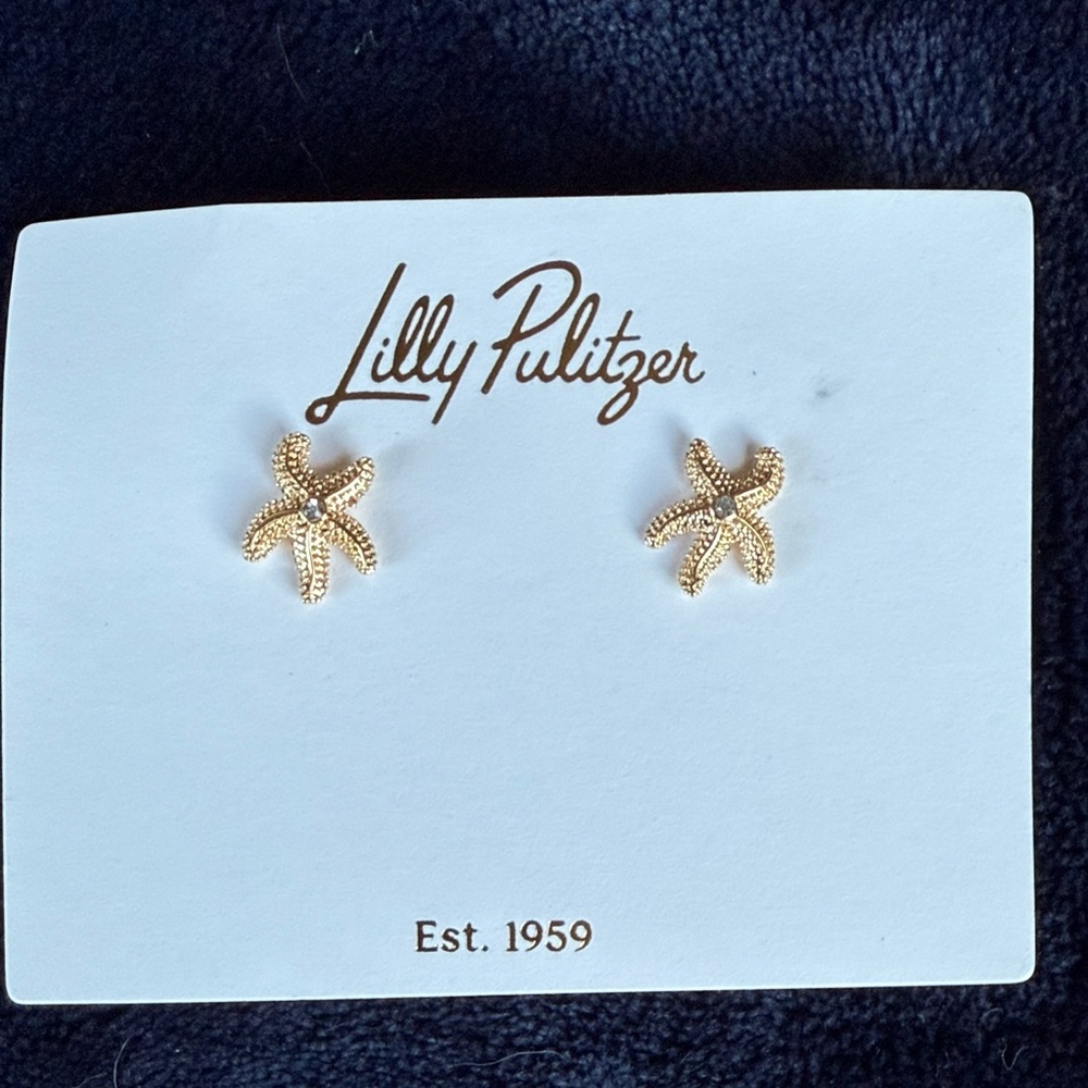 Lilly Pulitzer Gold Starfish Stud Earrings